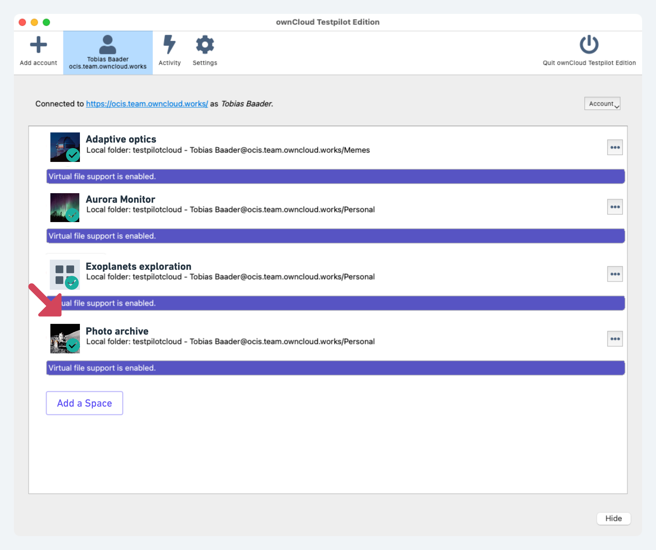 [Spaces] Add a single Space · Issue #10047 · owncloud/client · GitHub