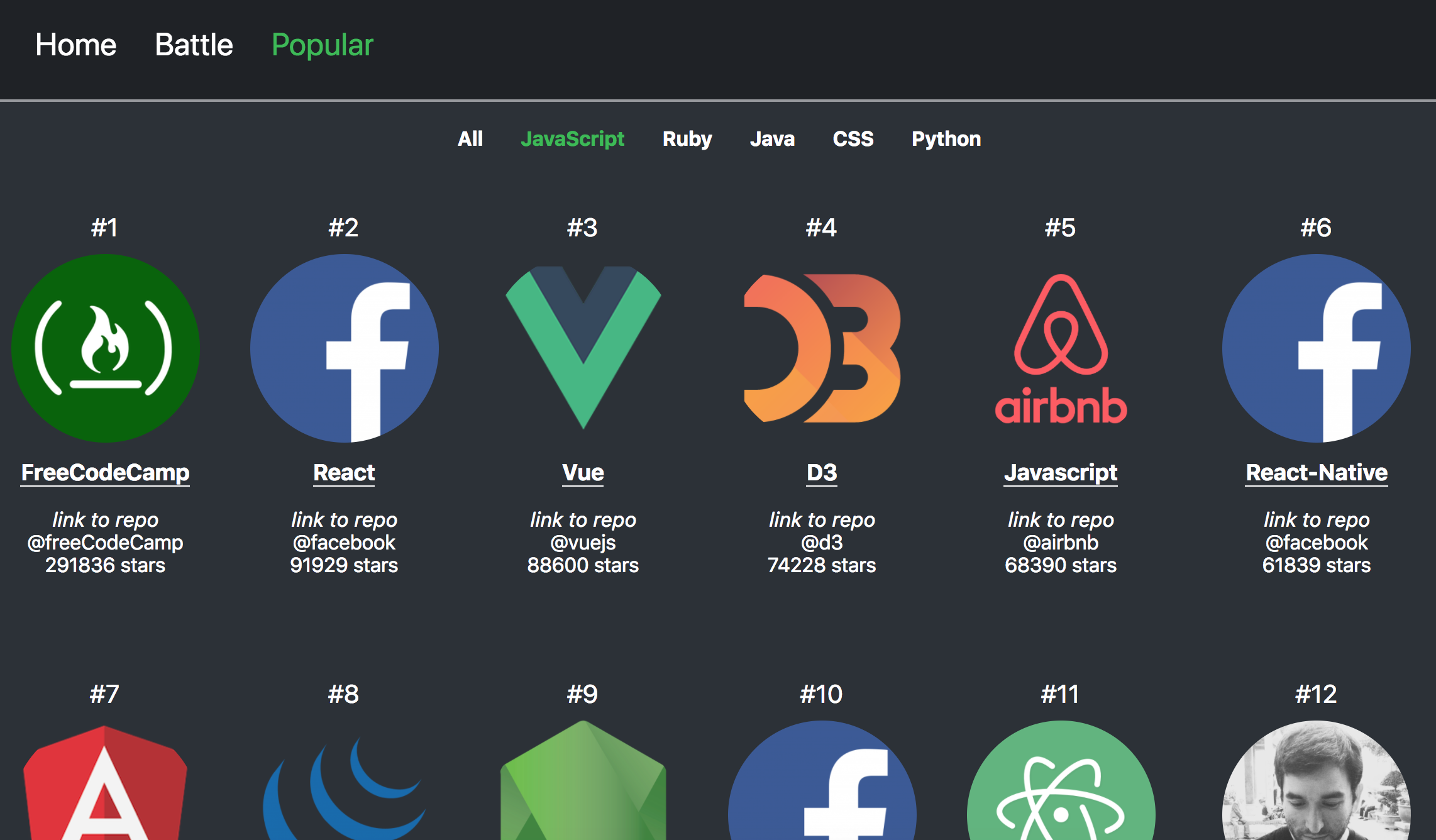 GitHub - cdt-eth/Github-Battle: ⚔️ Input 2 Github users and see who ...