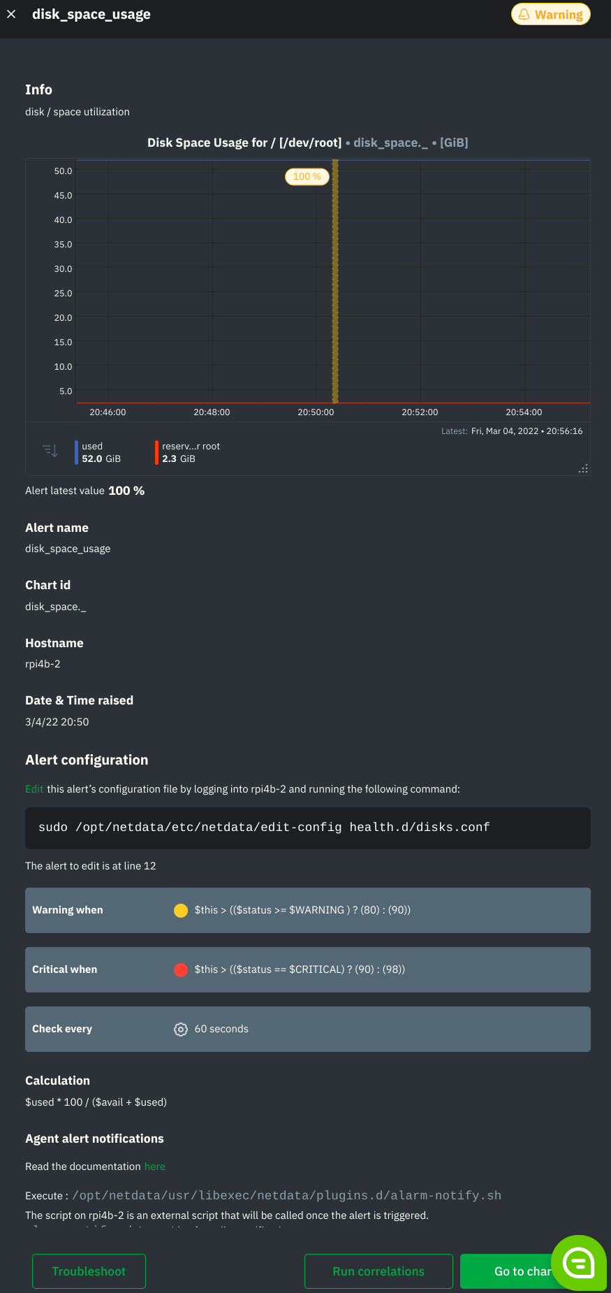 [BUG]: Alarm is CRITICAL on the agent, but WARNING on the cloud · Issue ...