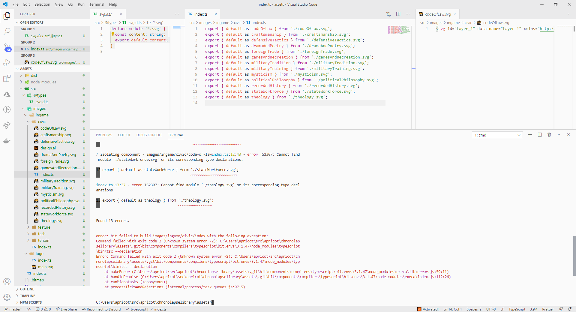 How to successfully build typescript file importing SVGs? · Issue #2772 ...