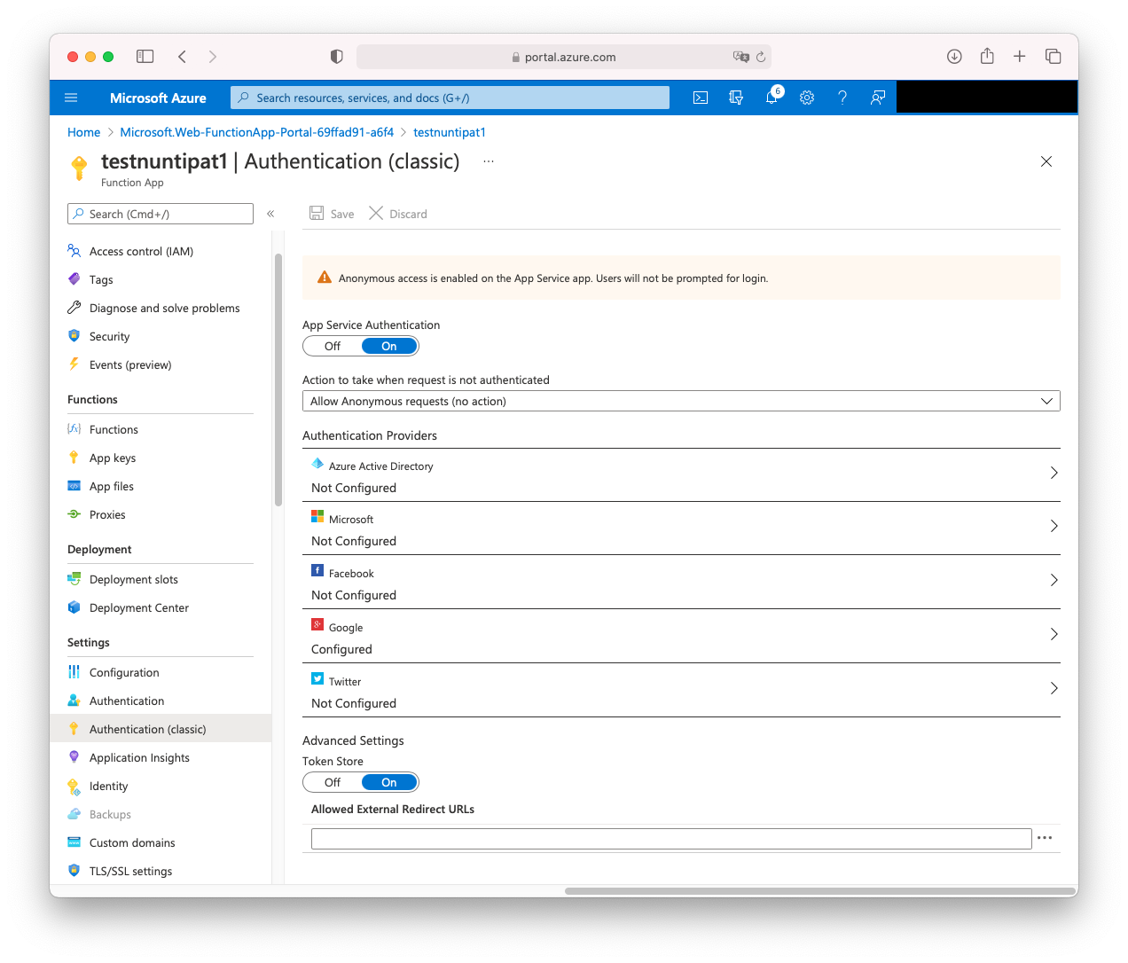 The new authorization experience breaks on Python Function App with ...