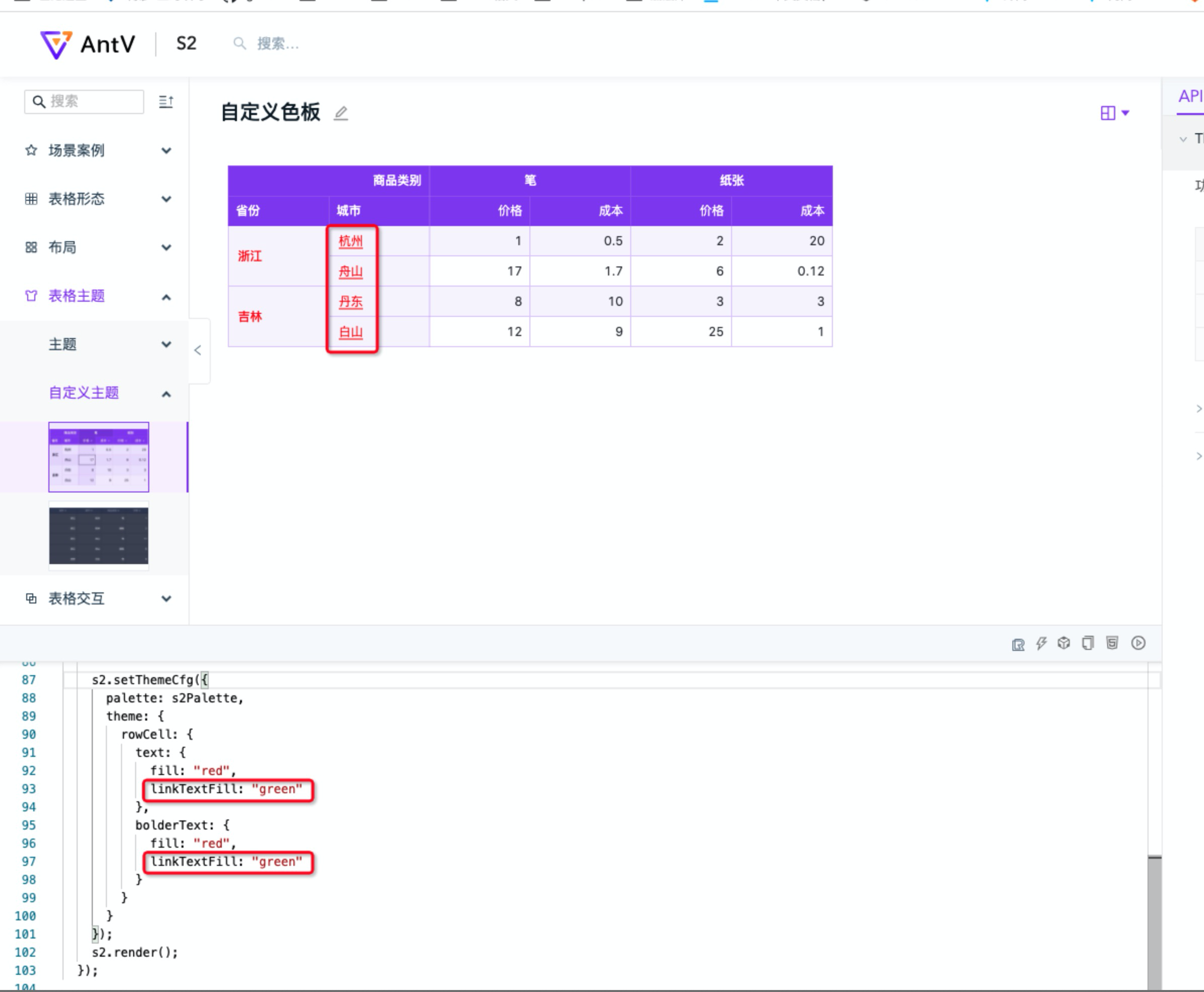 🐛跳转链接 的 链接文本颜色配置 linkTextFill 不生效 · Issue #1191 · antvis/S2 · GitHub