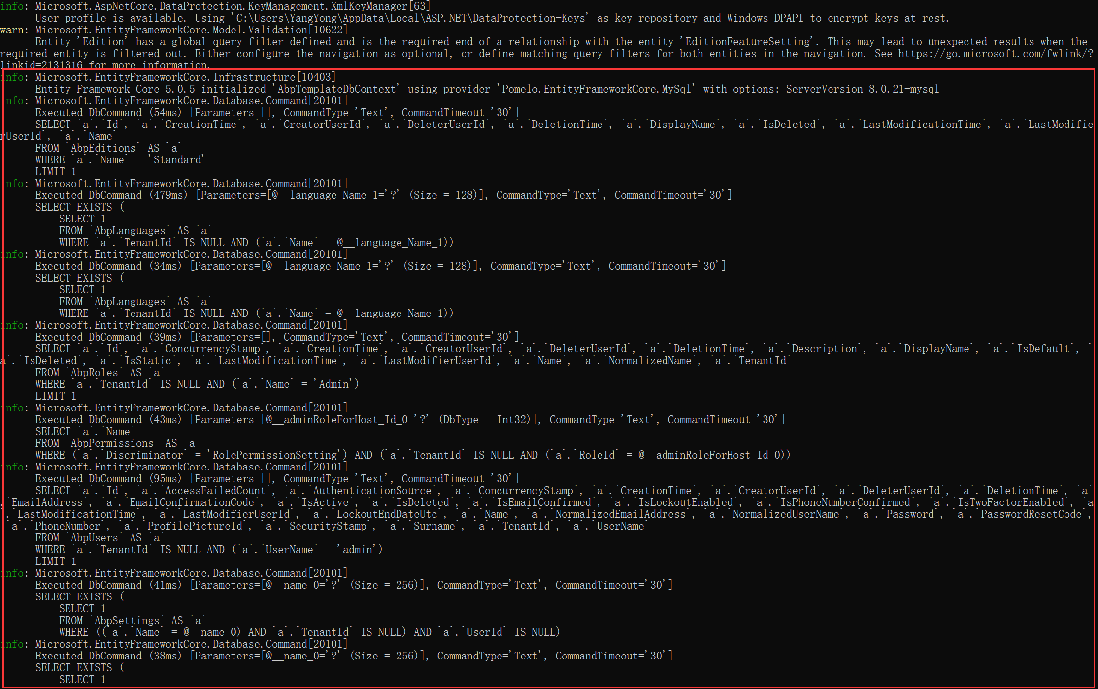 A series of queries were executed after the run · Issue #6209 ...
