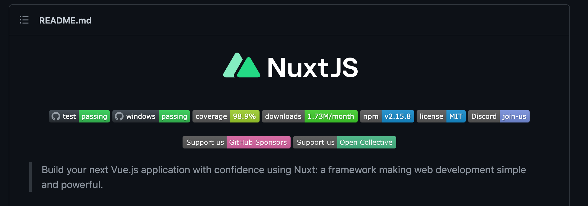 Logo in readme update · Issue #12091 · nuxt/nuxt · GitHub