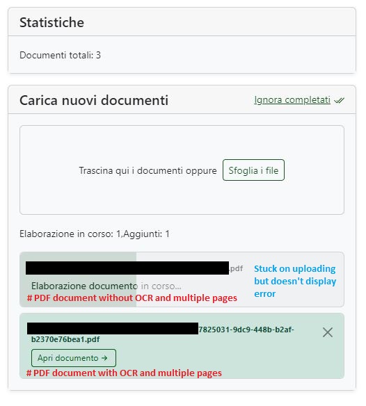 [BUG] Error when uploading document without OCR with more than one page ...
