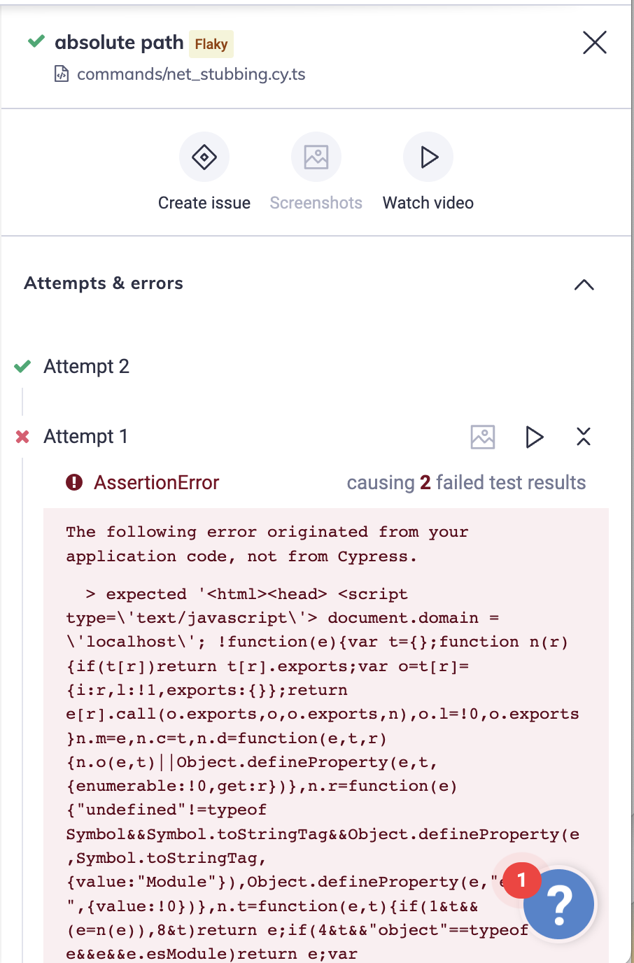 Flaky test: net_stubbing absolute path · Issue #23415 · cypress-io ...