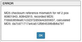 MD5 checksum error in IGV in Scout · Issue #3180 · Clinical-Genomics ...