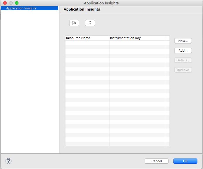 [Eclipse]Application Insight the available Application Insight can't