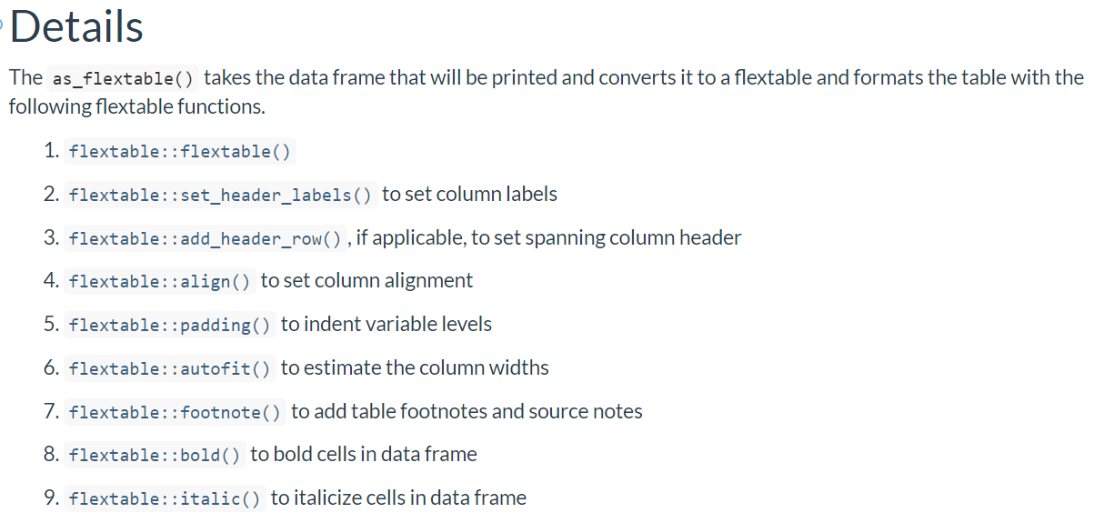 Feature request - compact docx output from gtsummary and flextable ...