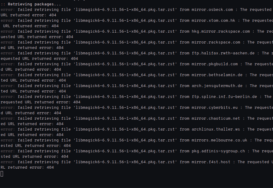 failed retrieving fike 'libmagick6.9.11" · Issue 354 · themix