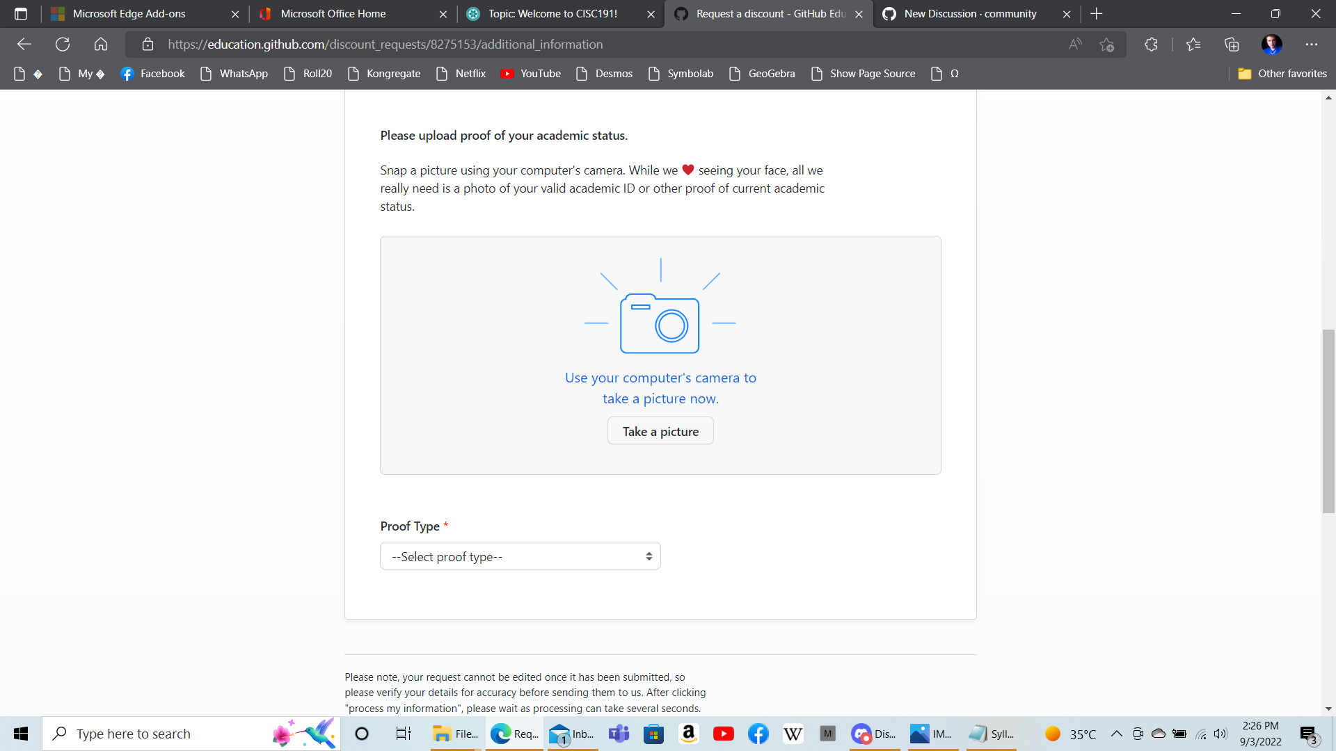 My Intermediate Java class requires GitHub Student Developer Pack, but ...