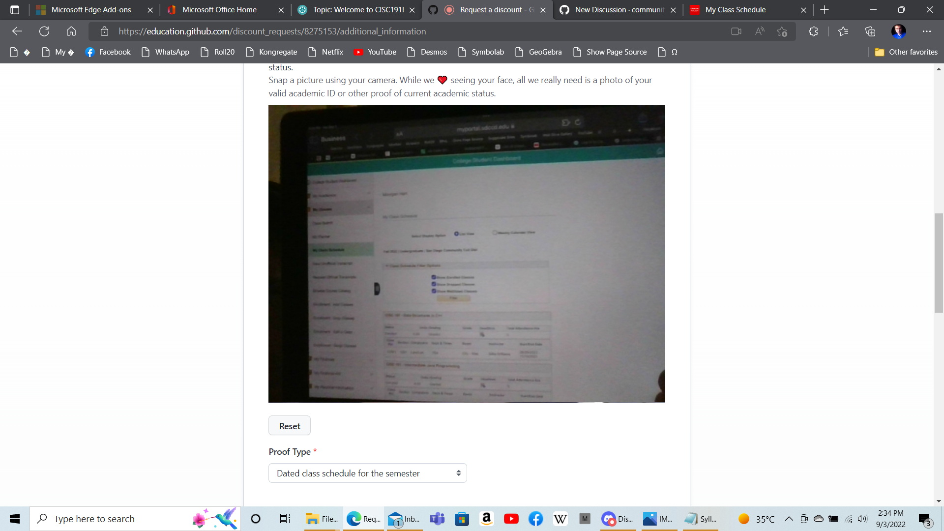 My Intermediate Java class requires GitHub Student Developer Pack, but ...