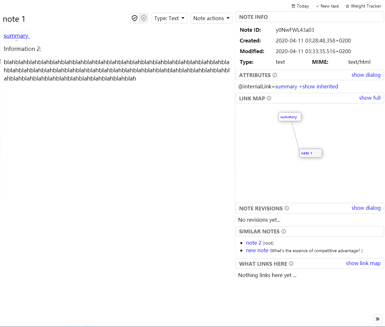 Making linked notes "viewable" in the root page and improving LINK MAP ...