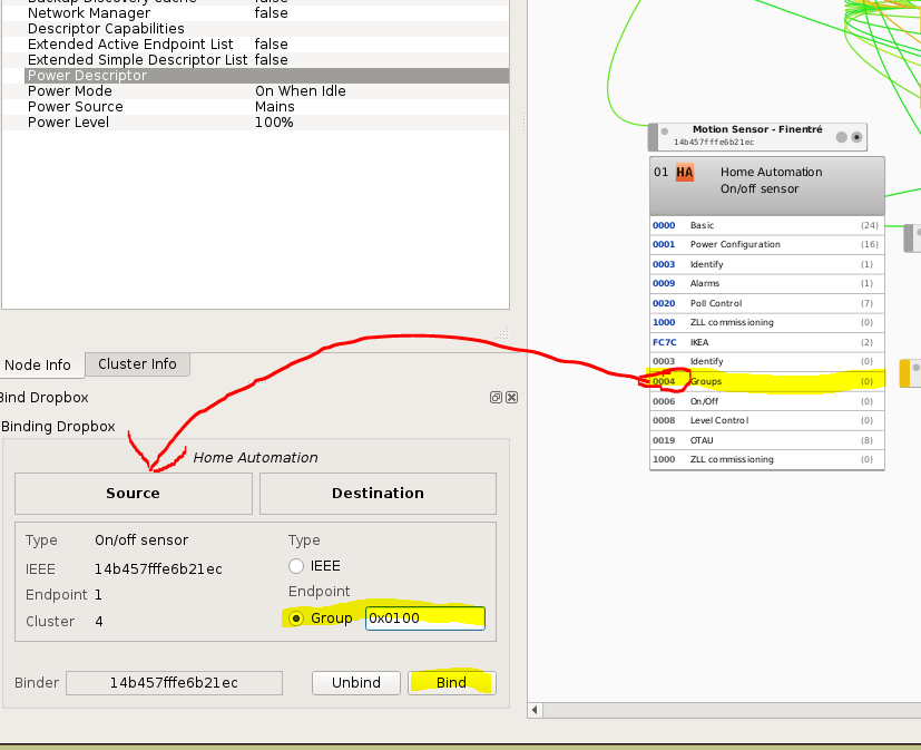 deconzrestplugin IKEA Trådfri motion sensor detection