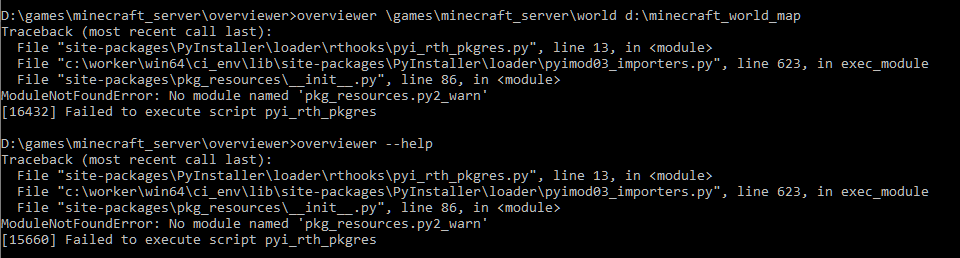 Windows prebuilt package not working · Issue #1724 · overviewer ...