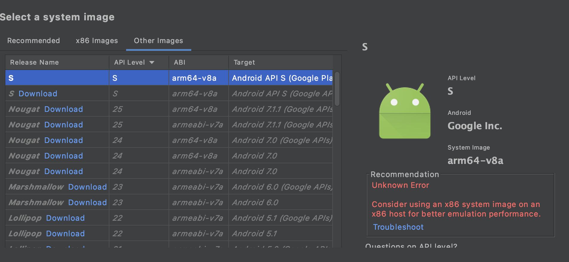 mac sdcard is not file android emulator