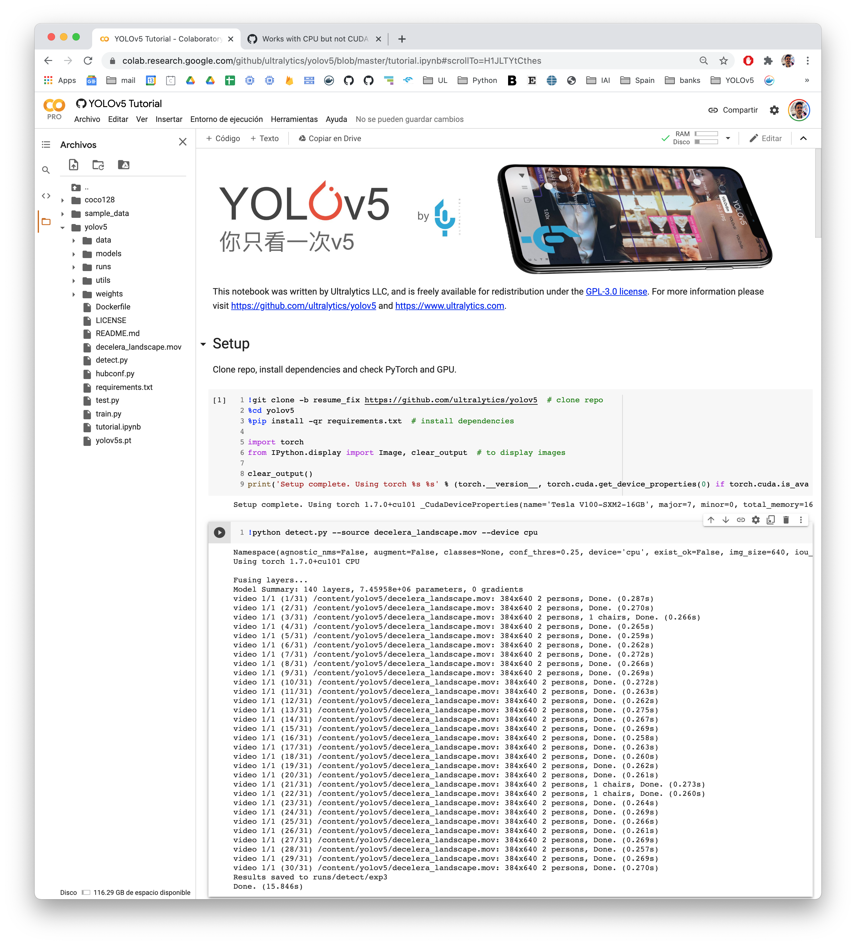 Works with CPU but not CUDA · Issue #1391 · ultralytics/yolov5 · GitHub