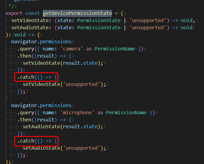 [CallReadiness] Fix device permissions request in Calling and ...