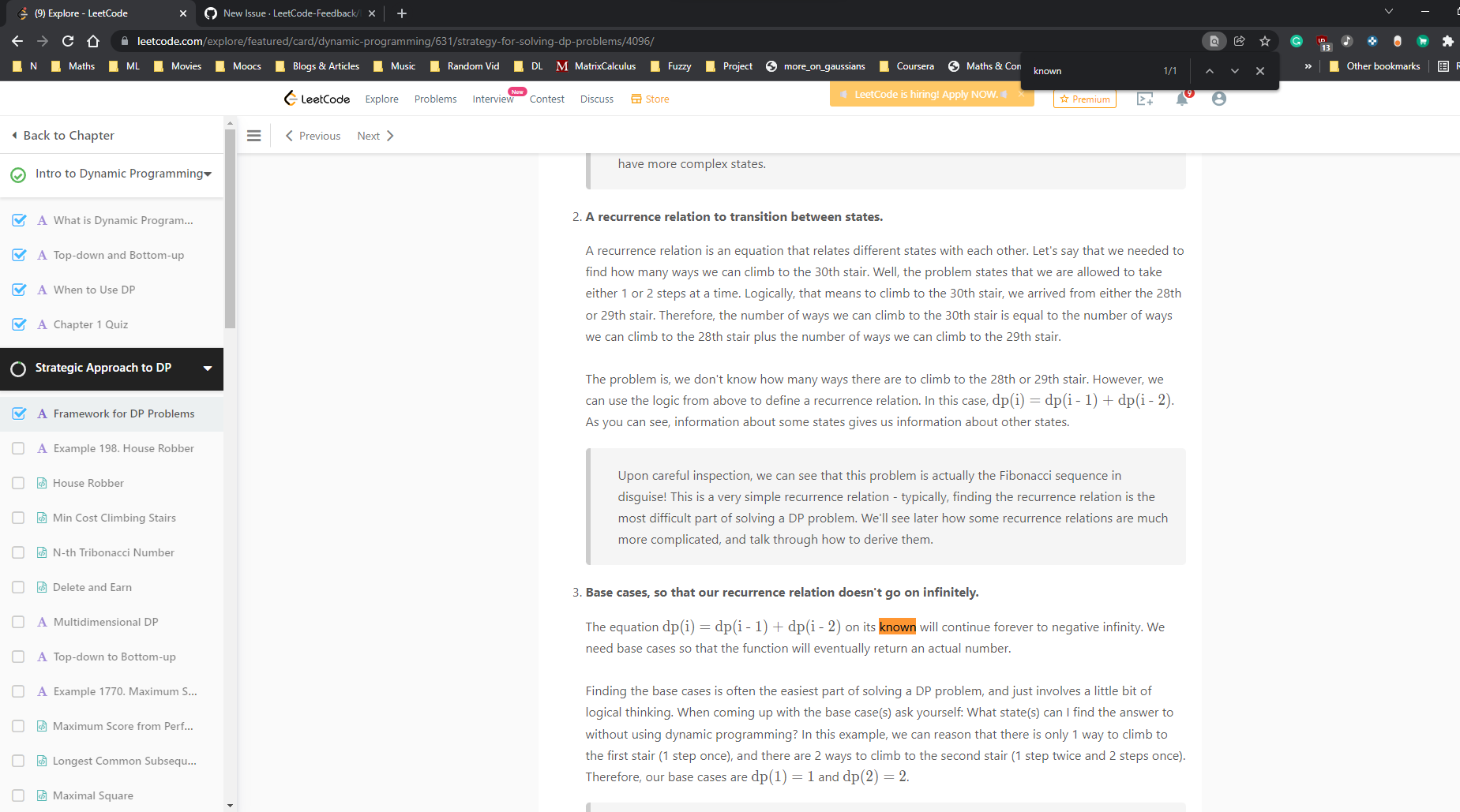 Typo in "A Framework for DP Problems" under "Strategic approach to DP ...