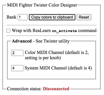 Changing Midi Fighter Twister Led Colors Using Realearn Issue 154 Helgoboss Realearn Github