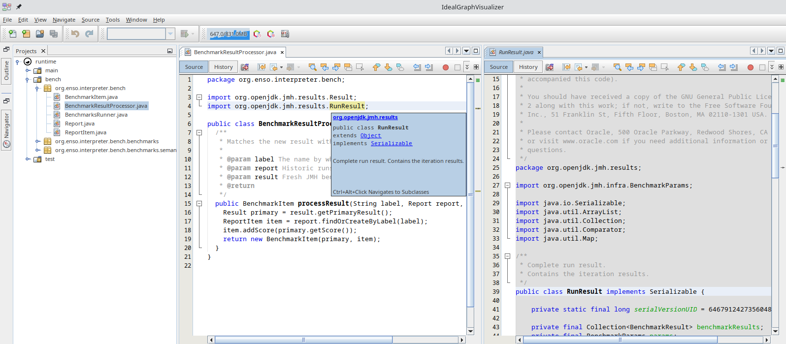 IGV Projects view 