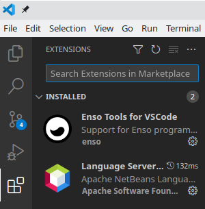 Installed VSCode extensions 