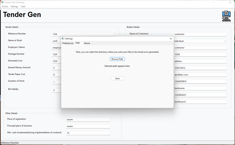 GitHub - surajeet310/Tender-Gen: Desktop Application for automating the ...