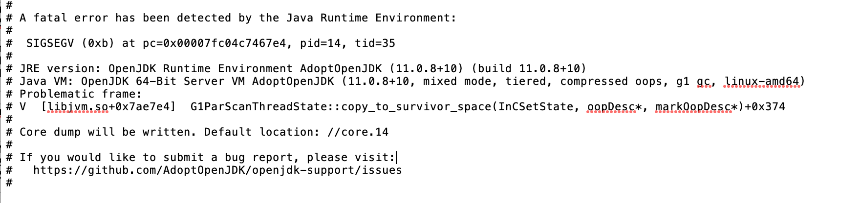 Intermittent OpenJDK 11.0.8 (and 11.0.12) Crash in GC · Issue #344 ...