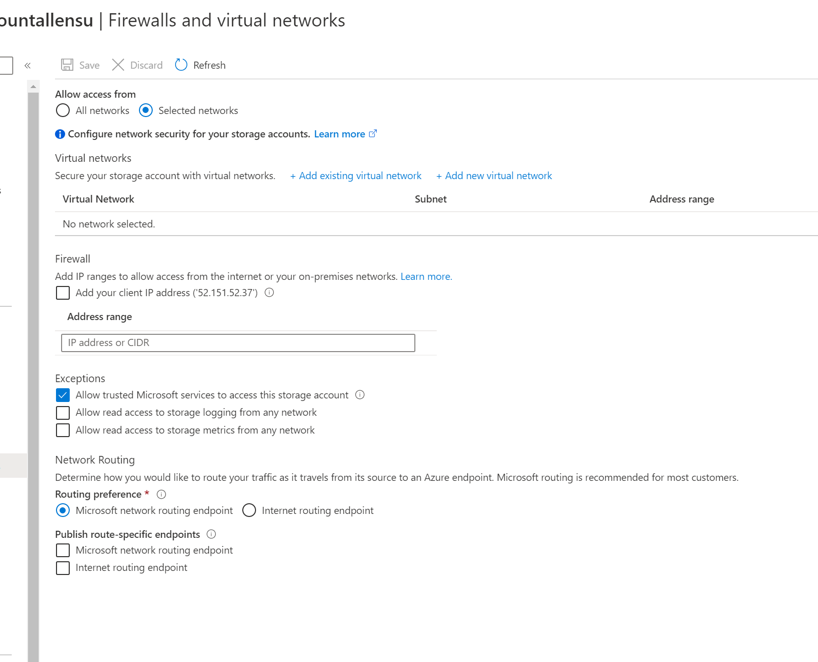 Locking down storage account public access · Issue 42472