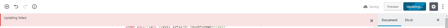 Gutenberg returns error 500 on save/update · Issue #9816 · WordPress ...
