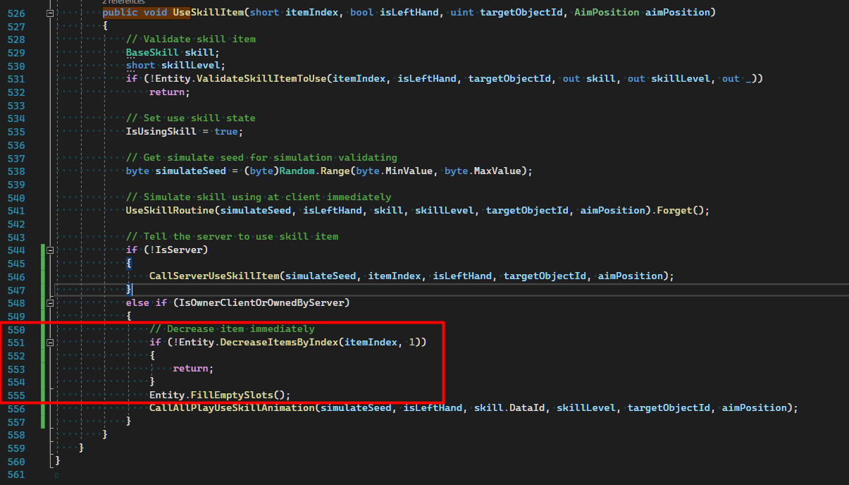 Hotbar use fails and causes character to not be able to move. · Issue ...