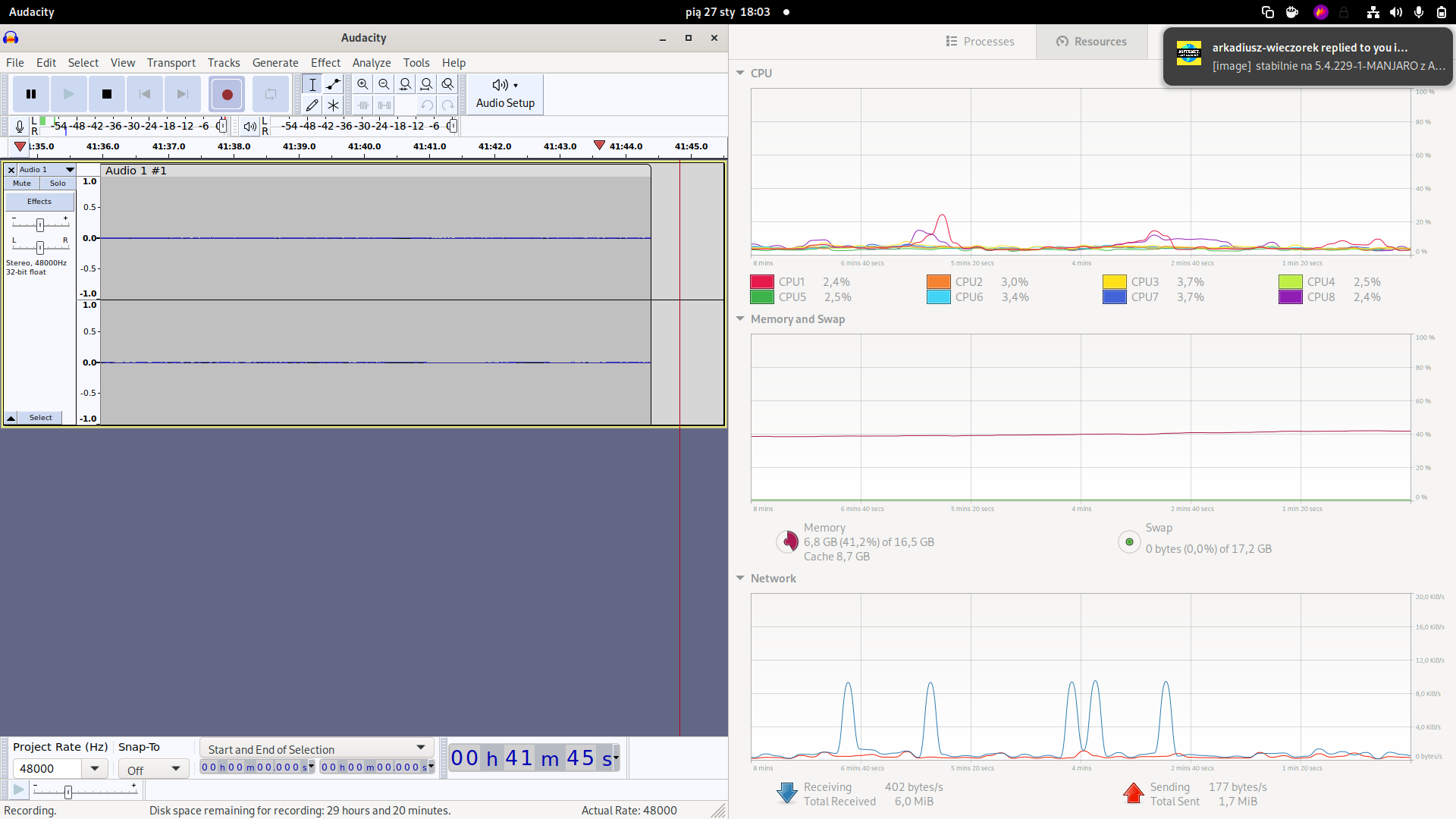 Memory leaks while recording on wayland issue 4247 audacity