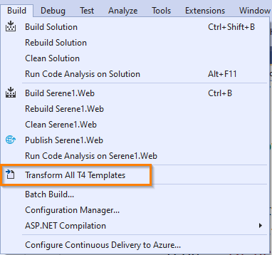 build menu