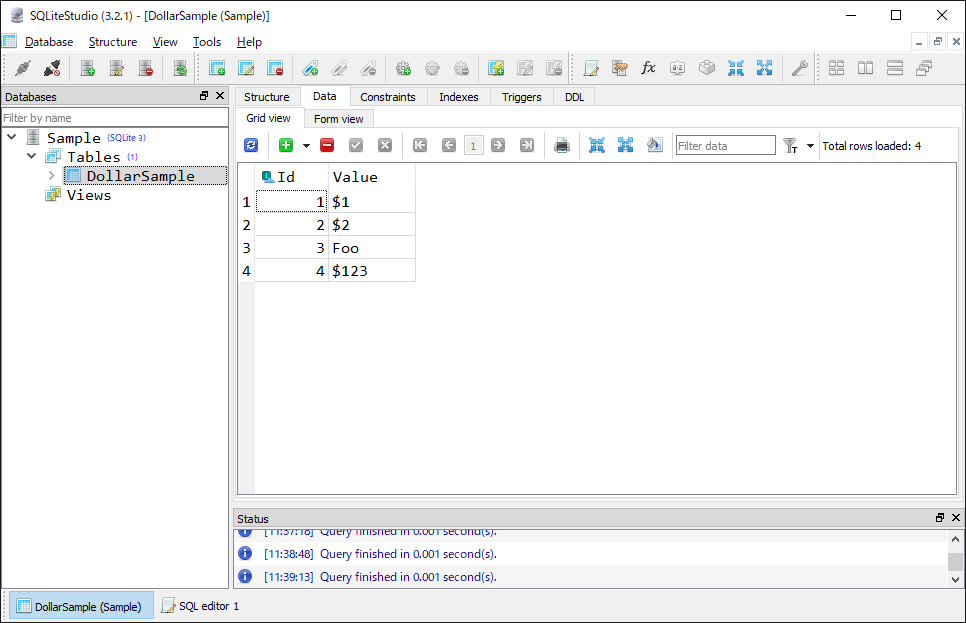 $ sign in TEXT column · Issue #3519 · pawelsalawa/sqlitestudio · GitHub