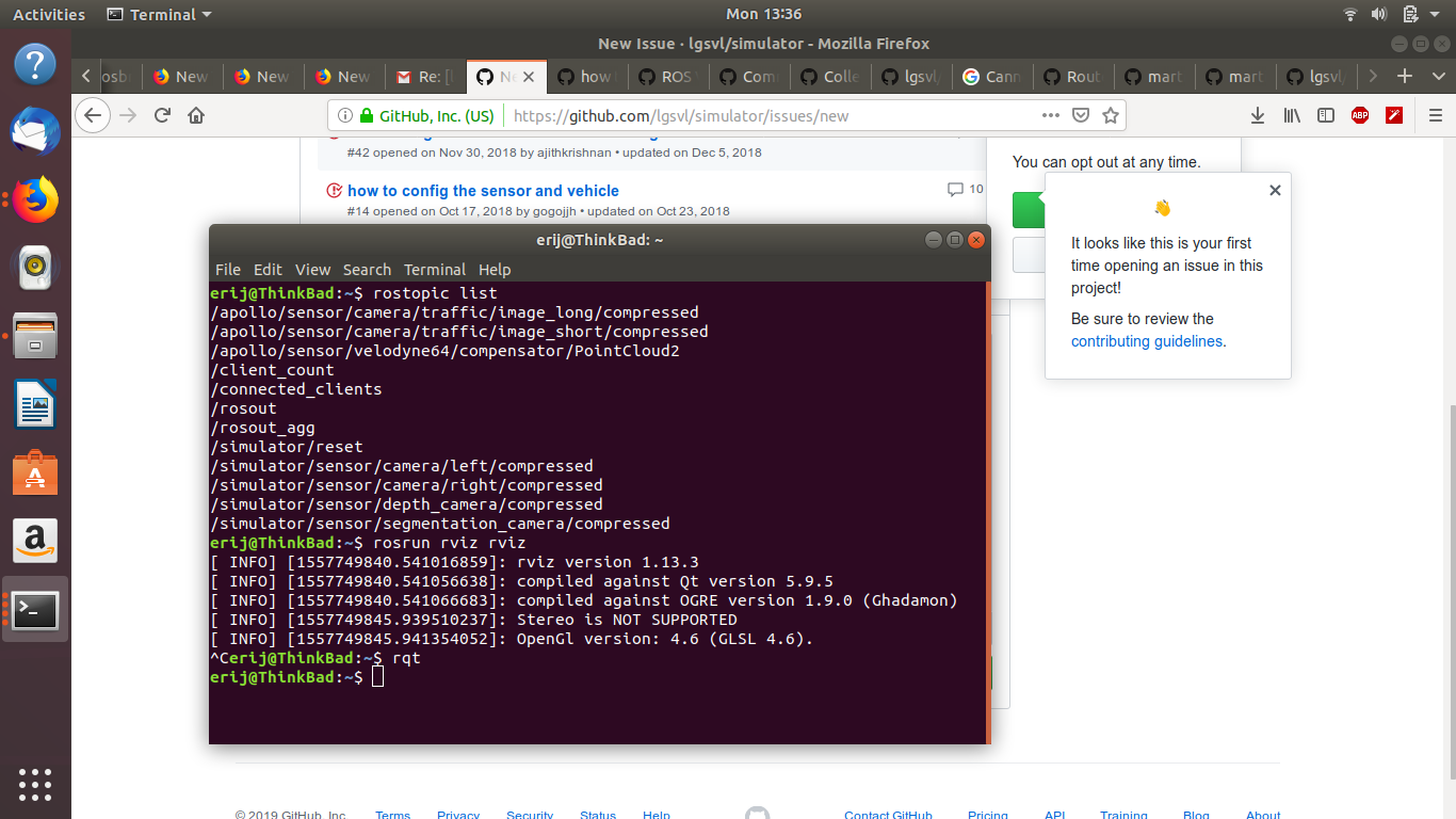 collect data from sensors and ros1 · Issue #157 · lgsvl/simulator · GitHub