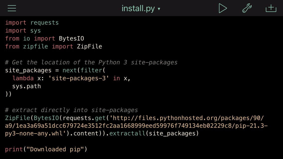 Installing pip