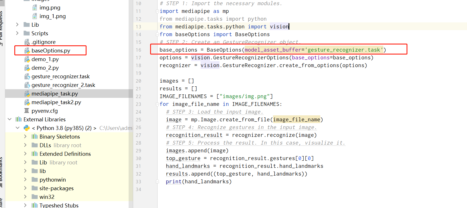 TypeError: 'gesture_recognizer.task' has type str, but expected one of ...