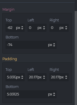 Grapes js margin placement