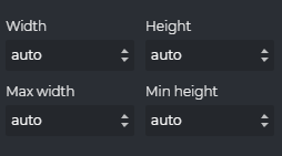 Grapes js width and height placement