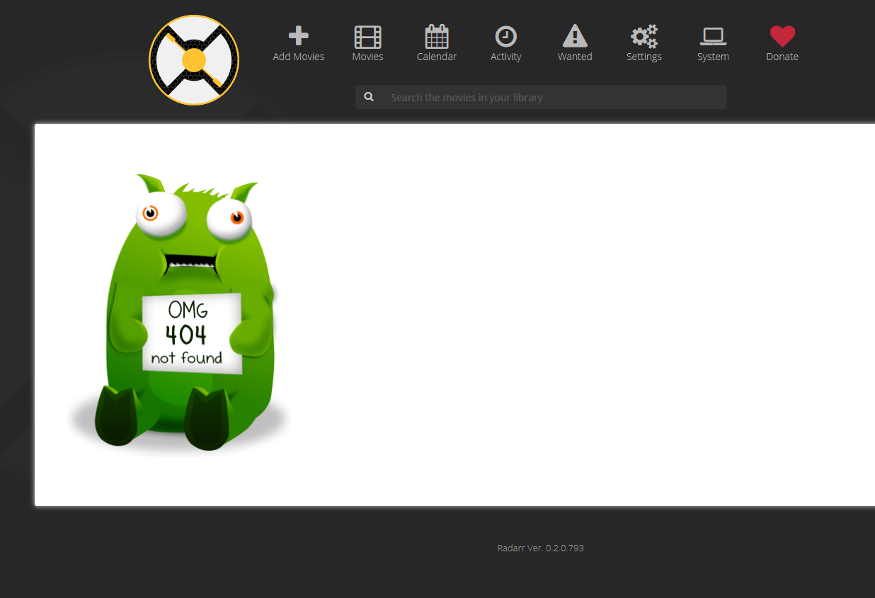 OMG 404 Not Found · Issue #2104 · Radarr/Radarr · GitHub