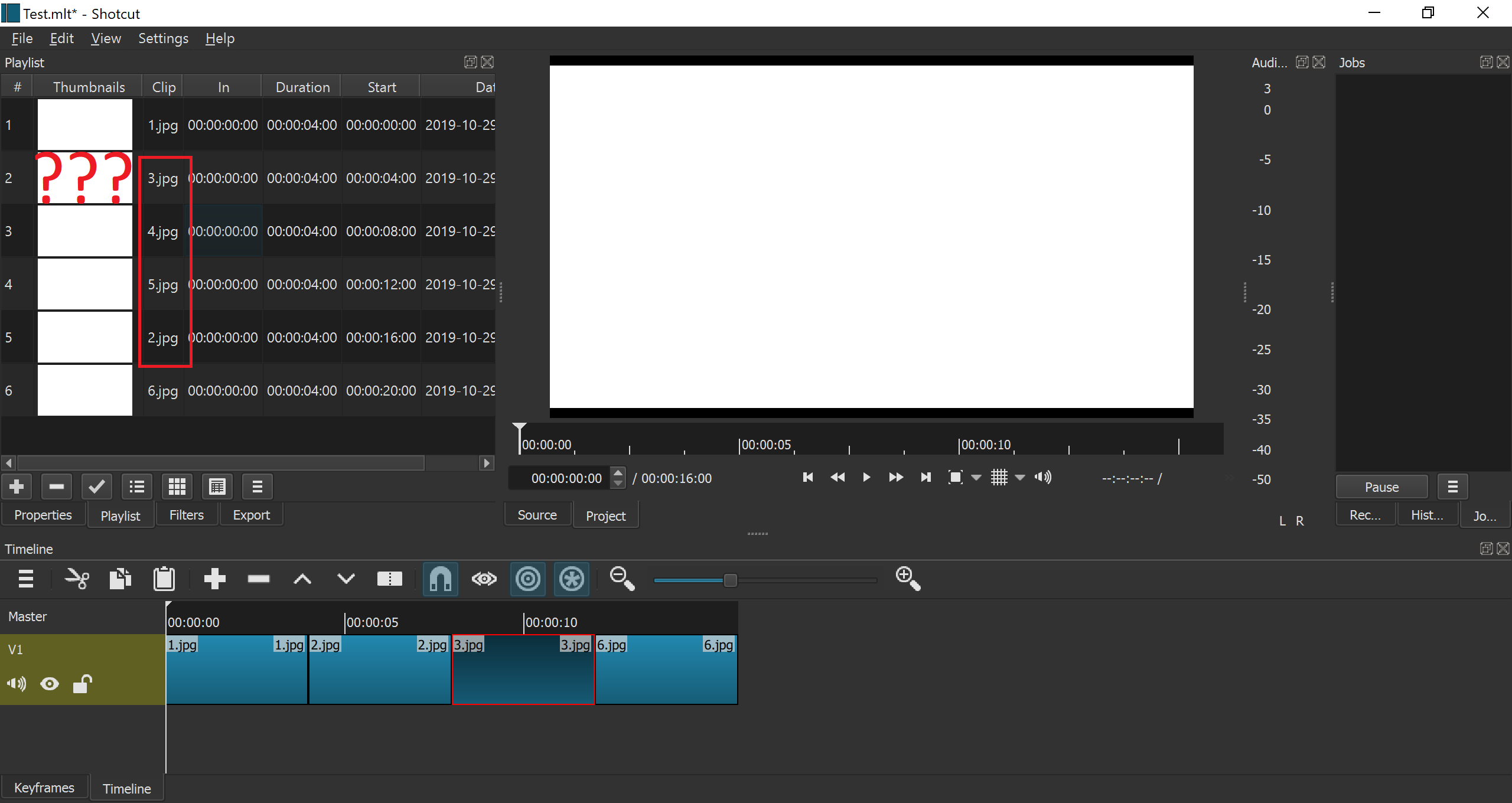 Playlist bug · Issue #788 · mltframework/shotcut · GitHub