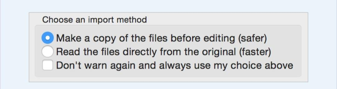 Add the choice of copying or not files during import · Issue #454 ...