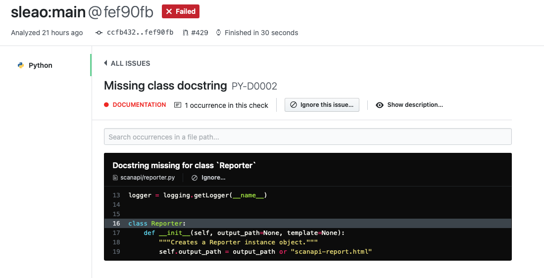 Fix anti-pattern issues by sleao · Pull Request #429 · scanapi/scanapi ...