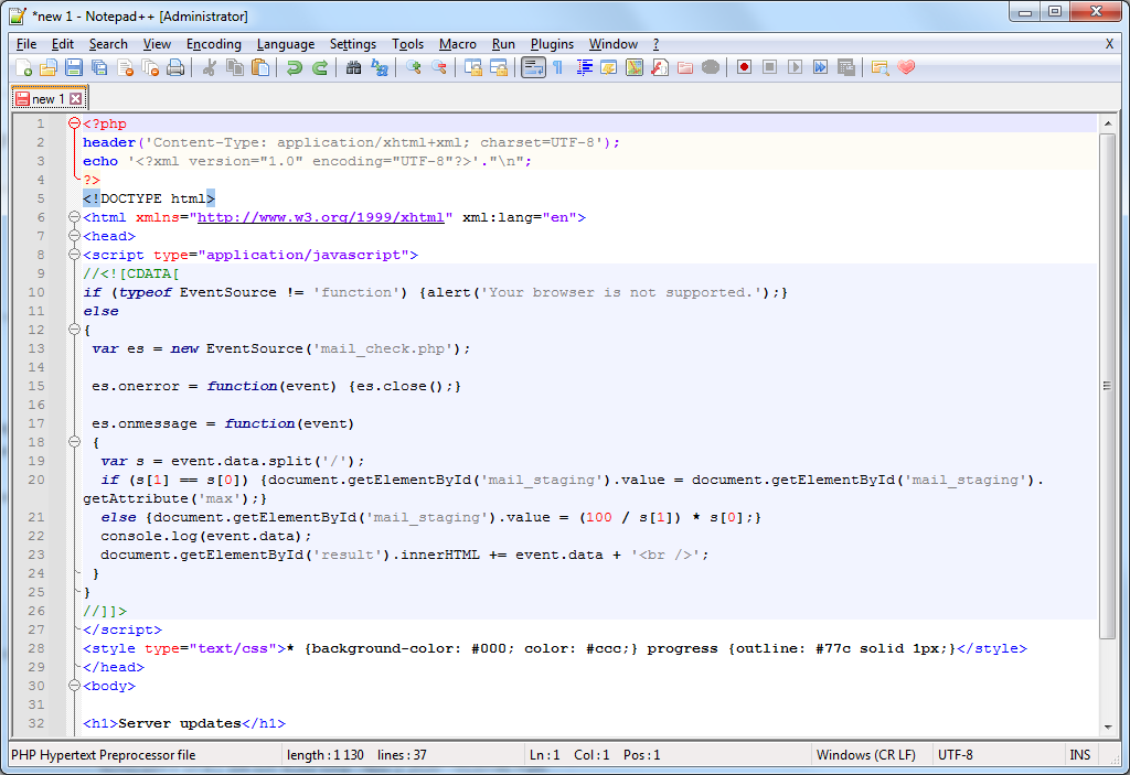 PHP / HTML highlighting Issues · Issue #9185 · notepad-plus-plus ...