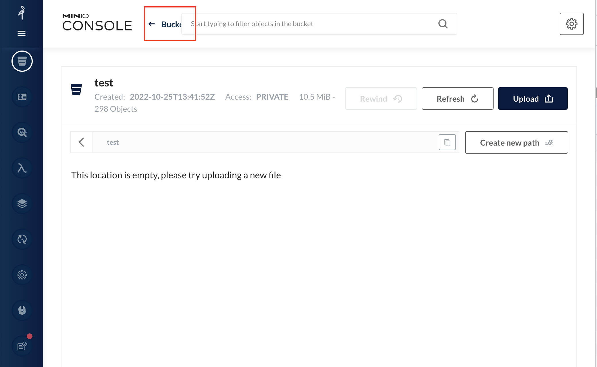 Filter Input Box In Buckets Page Overlaps With Header Text On Smaller filter-input-box-in-buckets-page-overlaps-with-header-text-on-smaller