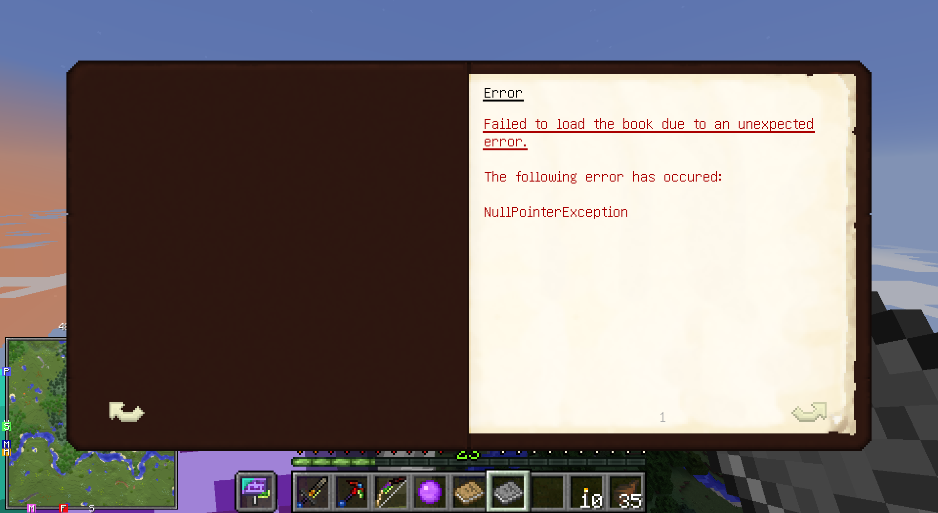 [ERROR] Failed to load the book due to an unexpected error. + Construct ...