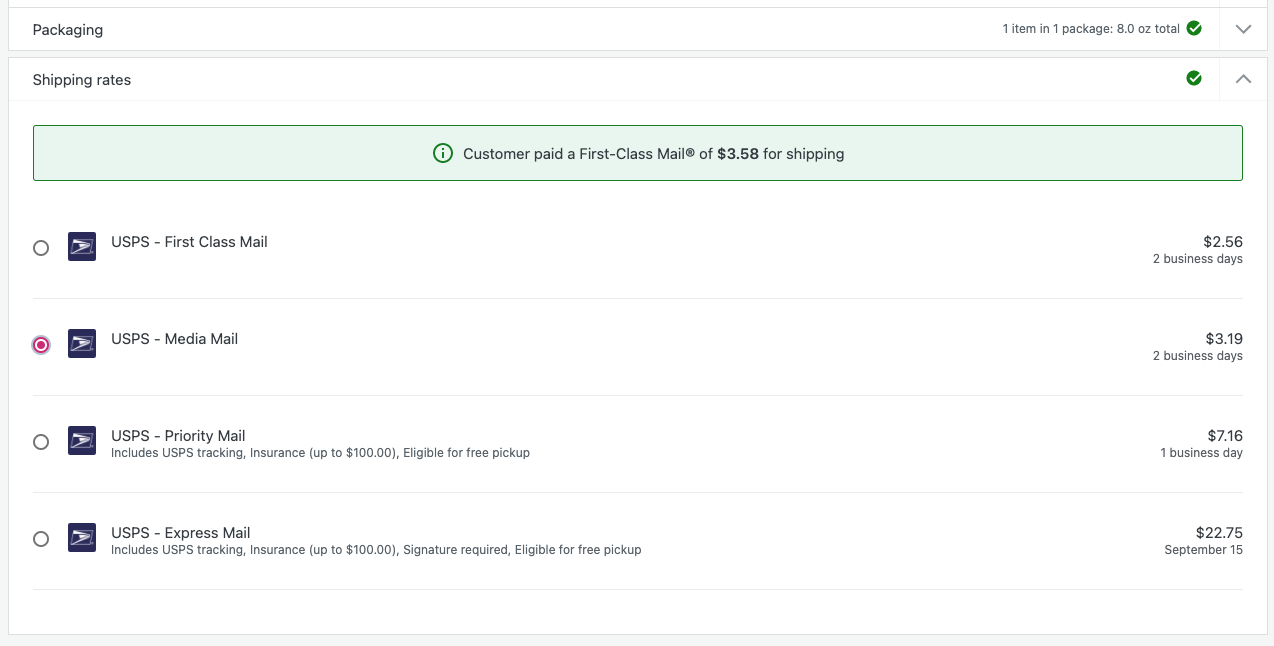 Media Mail Option Missing / Disappeared? · Issue 2472 · Automattic