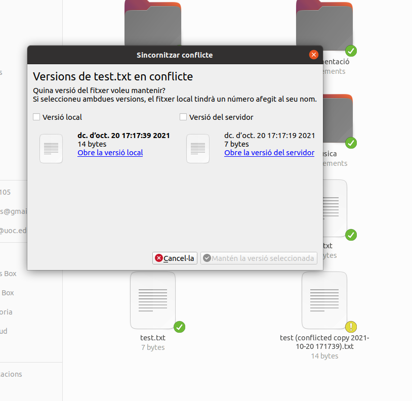 Conflict between local and remote file every time a file in external ...